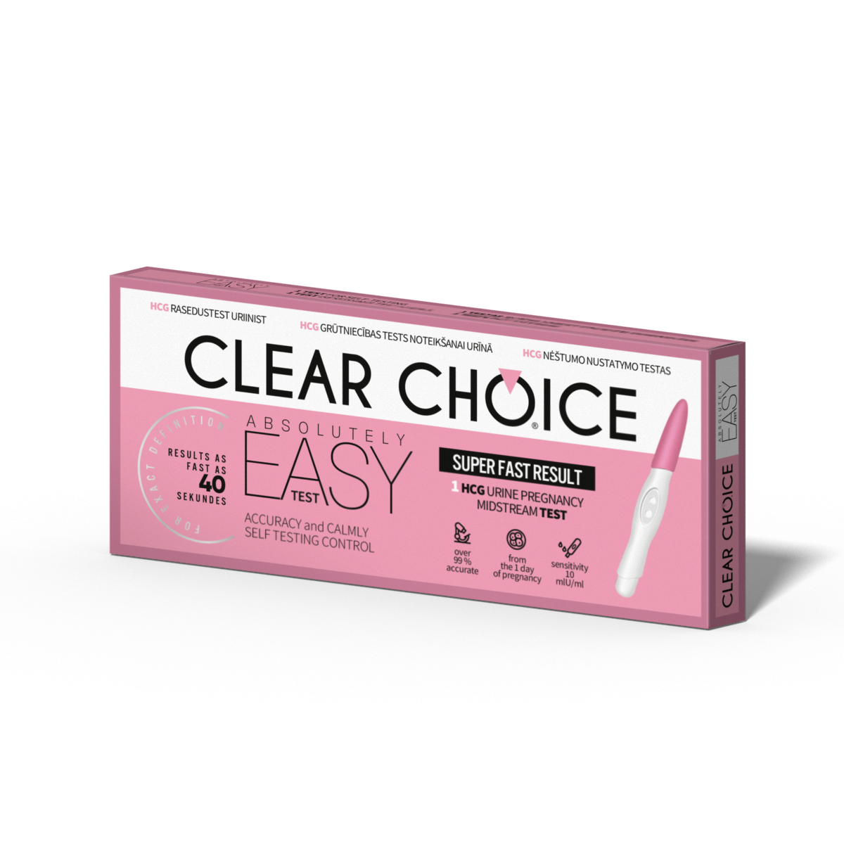 Clear Choice Easy test kasetinis nėštumo testas